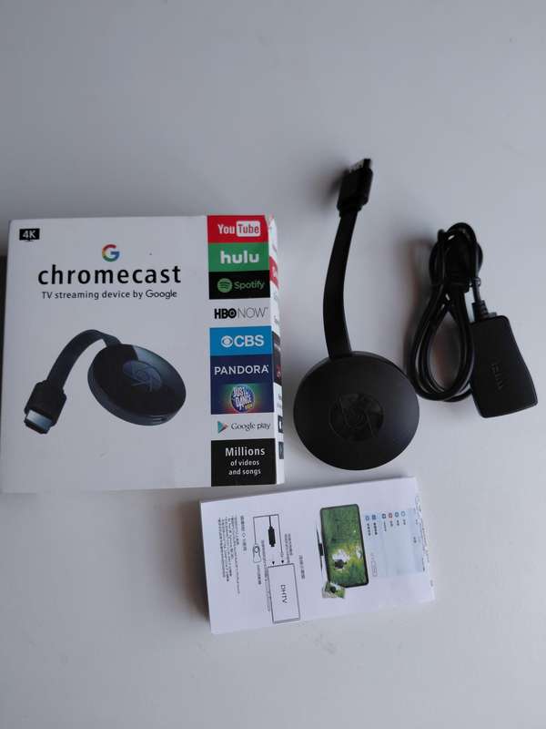 Chromecast TV streaming Device.