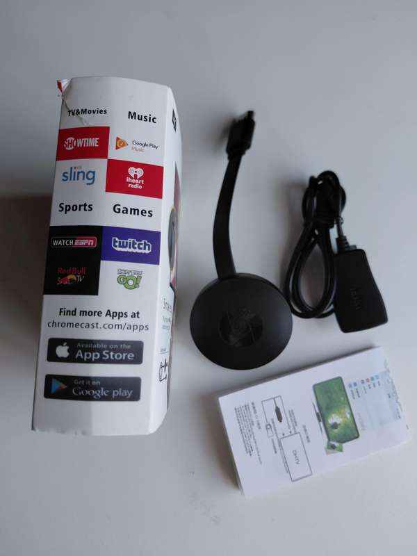 Chromecast TV streaming Device.