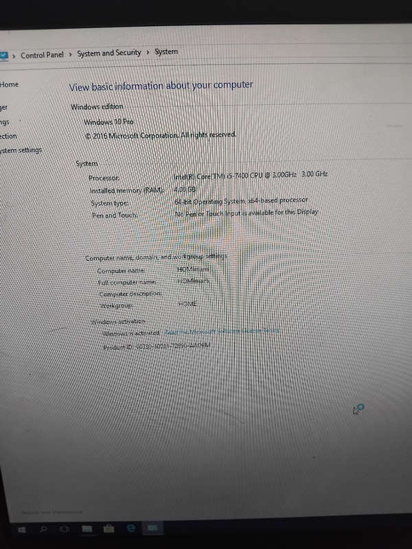 Dell vostro 3668 core i5 7th generation
