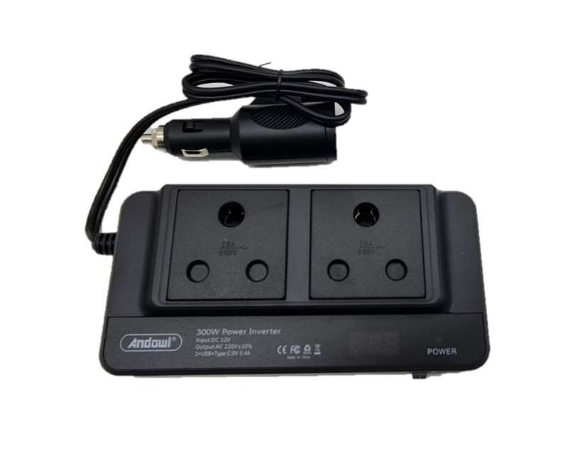 200W Car Power Inverter DC 12V to 220V AC with 4 USB Charger Ports