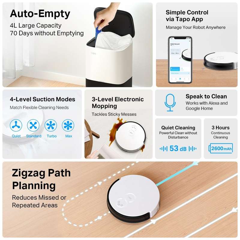 TP LINK TAPO RV10 PLUS ROBOT VACUME