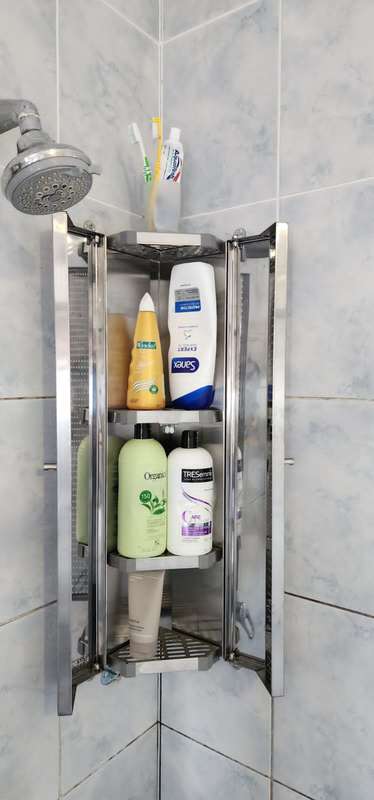 Shower buddy cabinet stainless steel