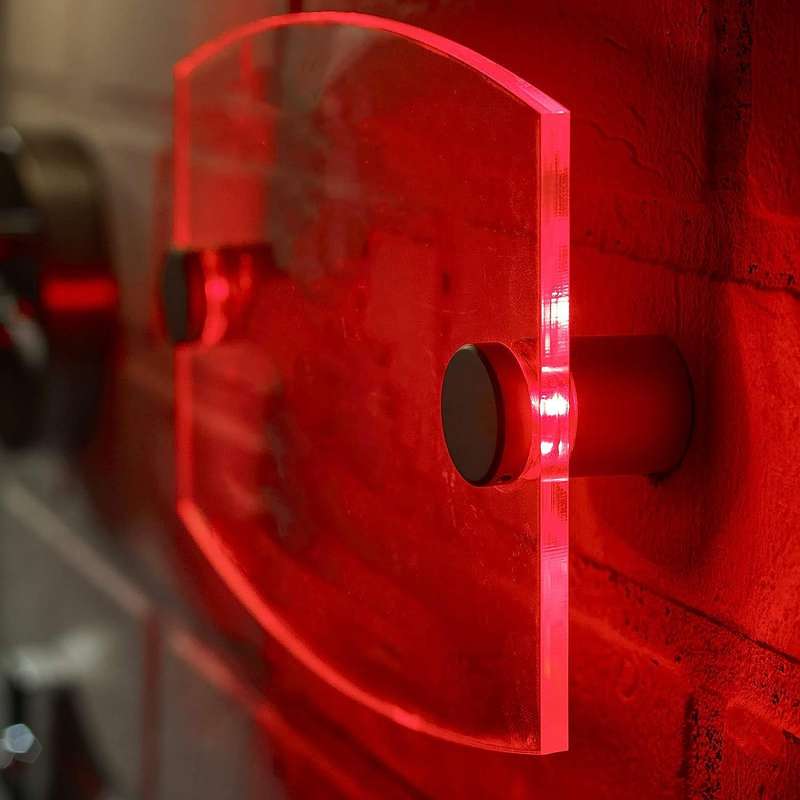LED Standoff Fixings, 4-Pack, Satin Aluminium Finish, Red-White-Blue-Green, Wall Fixings Bolts