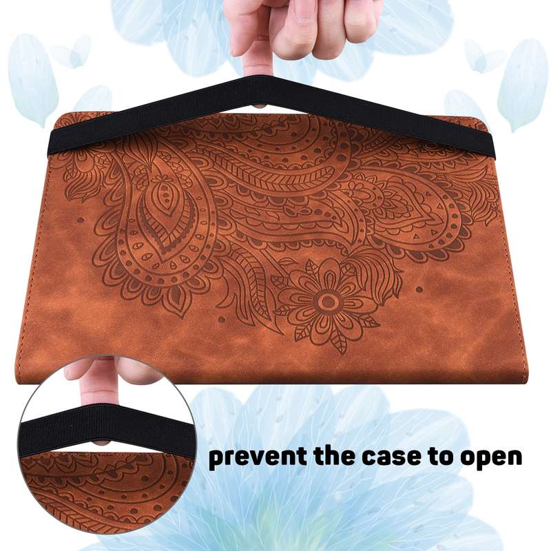 For Huawei MediaPad M5 lite 10.1 Embossed Peacock Pattern TPU+PU Horizontal Flip Leather Case