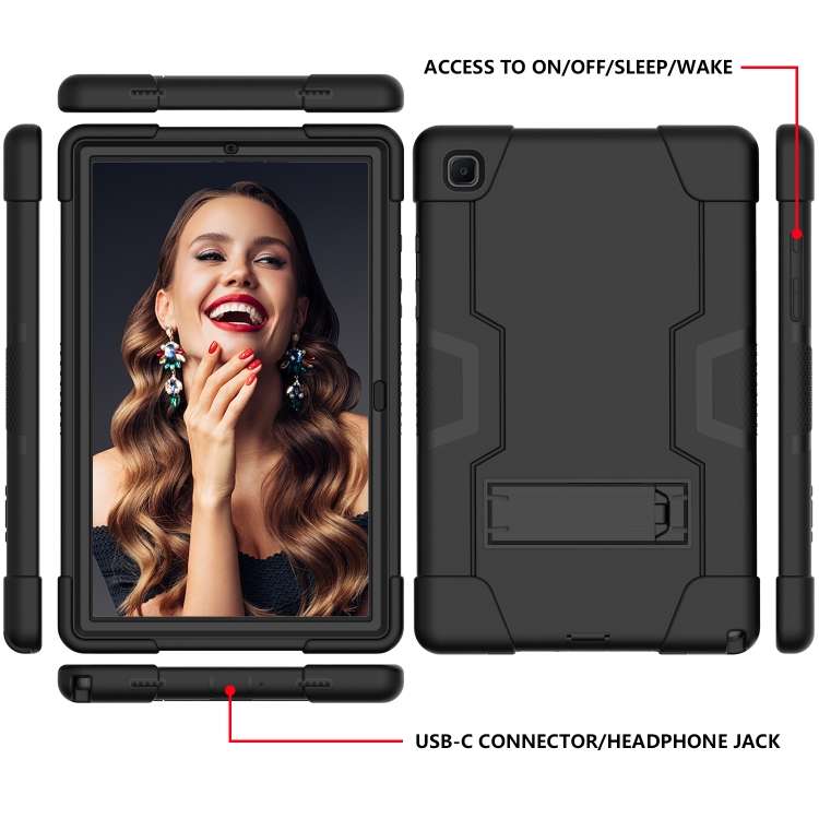 For Samsung Galaxy Tab A7 10.4 (2020) T500 Contrast Color Robot Shockproof Silicone