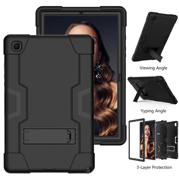 For Samsung Galaxy Tab A7 10.4 (2020) T500 Contrast Color Robot Shockproof Silicone