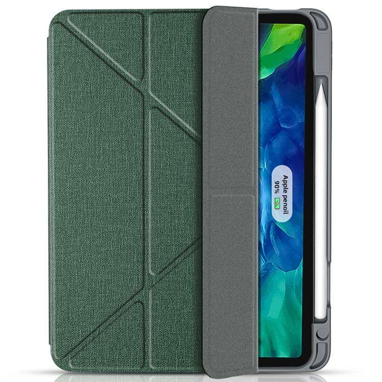For iPad Pro 12.9 2022/2021/2020 Mutural Multi-fold Smart Leather Tablet Case (Black)