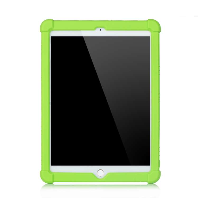For iPad 6 (9.7 Universal) Tablet PC Silicone Protective Case with Invisible Bracket(Green)