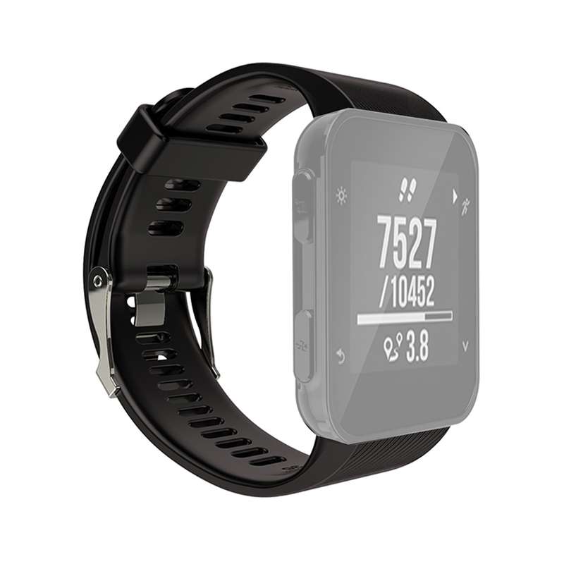 For Garmin Forerunner 30 / 35 Silicone Watch Band(Black)