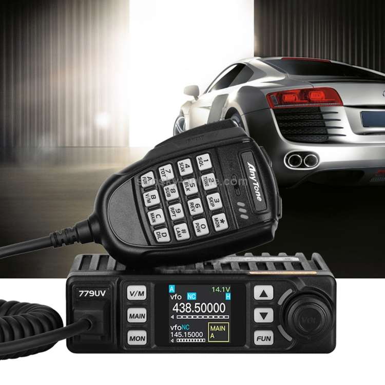 AnyTone AT-779UV Mobile Radio VHF / UHF Dual Band 200CH 25W FM Mobile Car Radio Walkie TalkieAnyTone