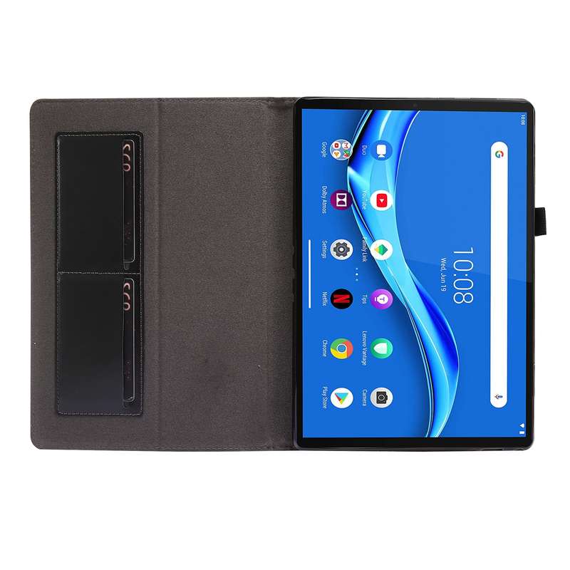 For Lenovo Tab M10 10.1 2-Fold Business Horizontal Flip PU Leather Case with Card Slots and Holder