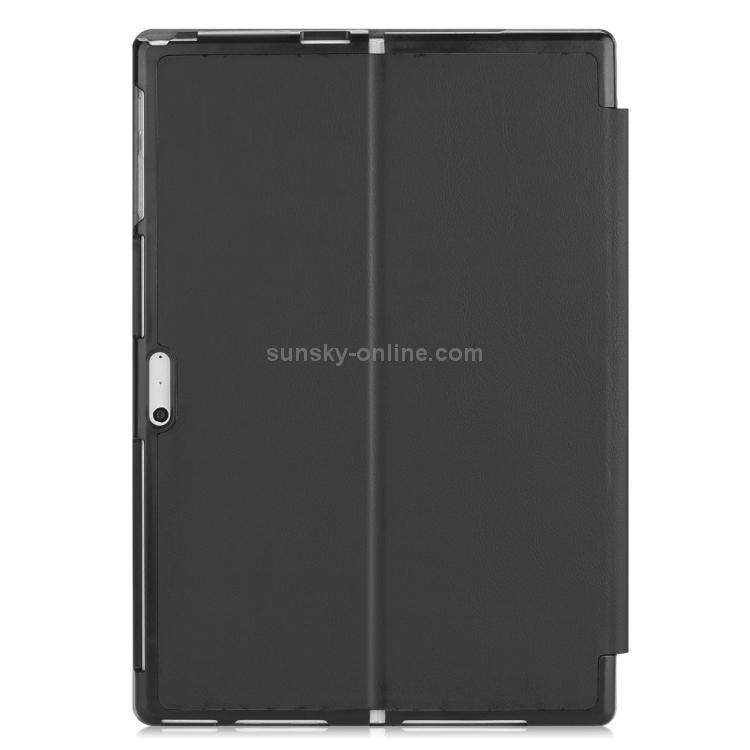 Flip PU Leather Case for Microsoft Surface Pro 4/5/6/7 12.3 inch with Hold (Black)