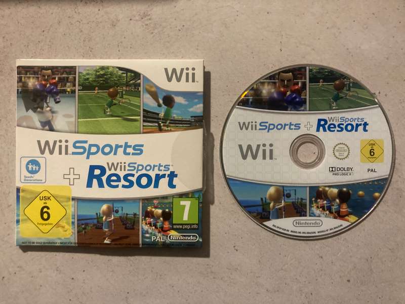 Nintendo Wii Console - RVL001 (EUR) - Black - In Original Box + Wii Sports