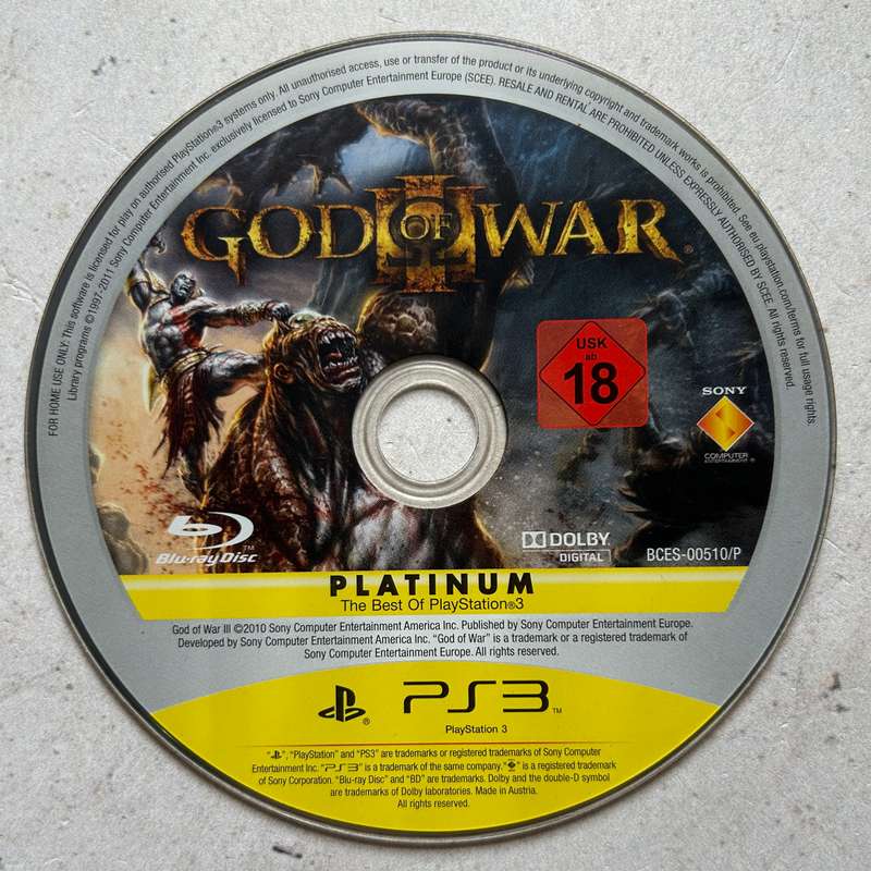 God of War III (3) (PS3) - Disk Only