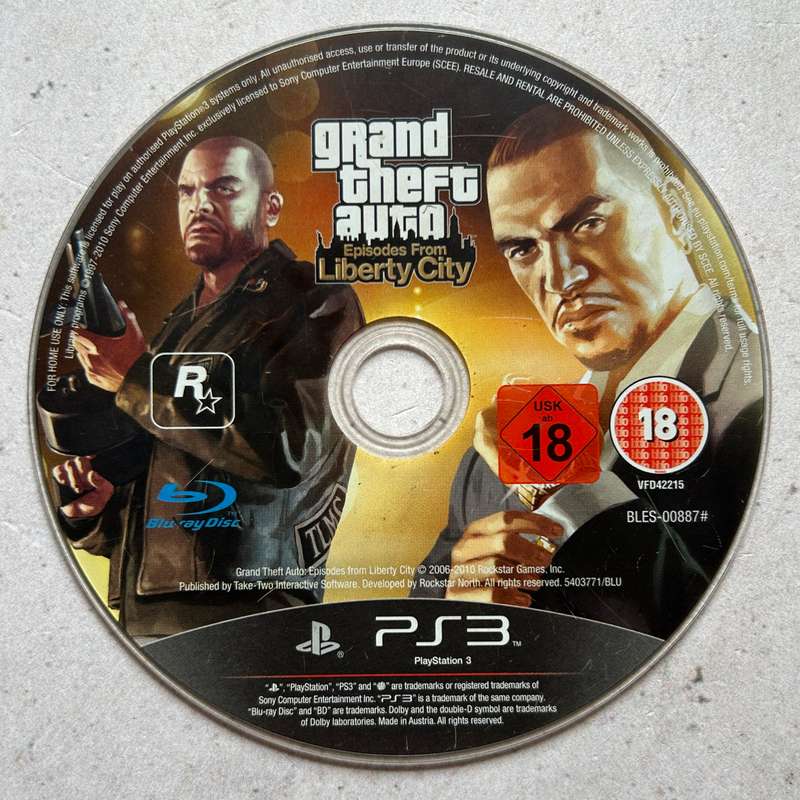 Grand Theft Auto: Episodes from Liberty City (PS3) - Disk Only
