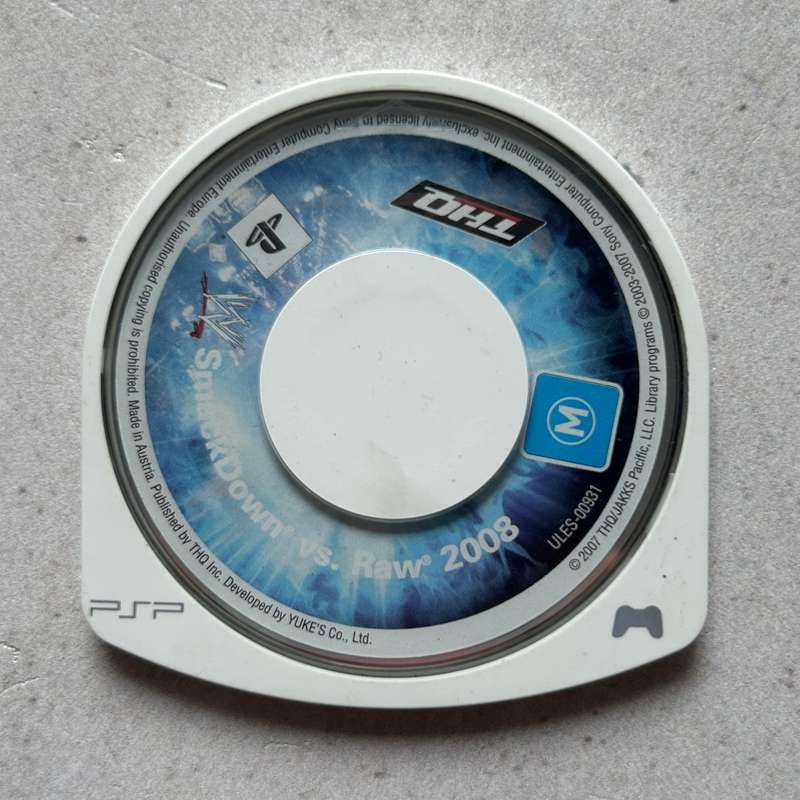 WWE Smackdown vs Raw 2008 (PSP) - Disk Only