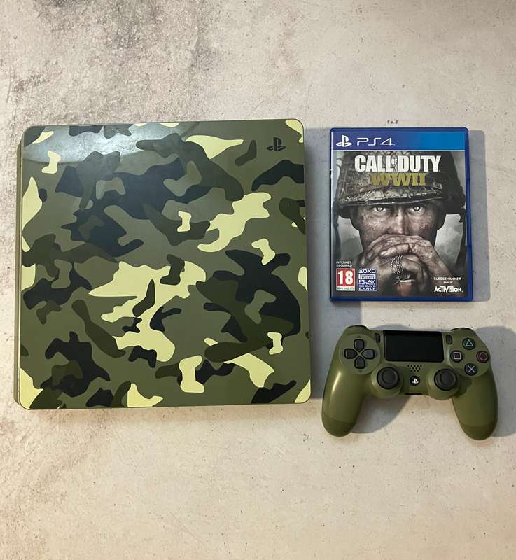 PlayStation 4 Slim 1TB Console - Limited Edition Call of Duty: WW2 + Call of Duty WW2 Game (PS4)