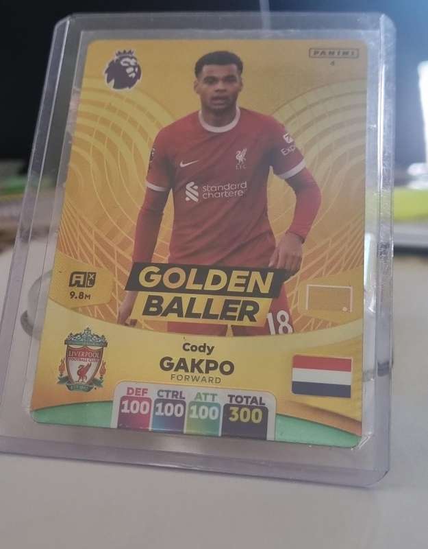 CODY GAKPO - PANINI English Premier League 2023/24 - RARE `GOLDEN BALLER` TRADING CARD 4