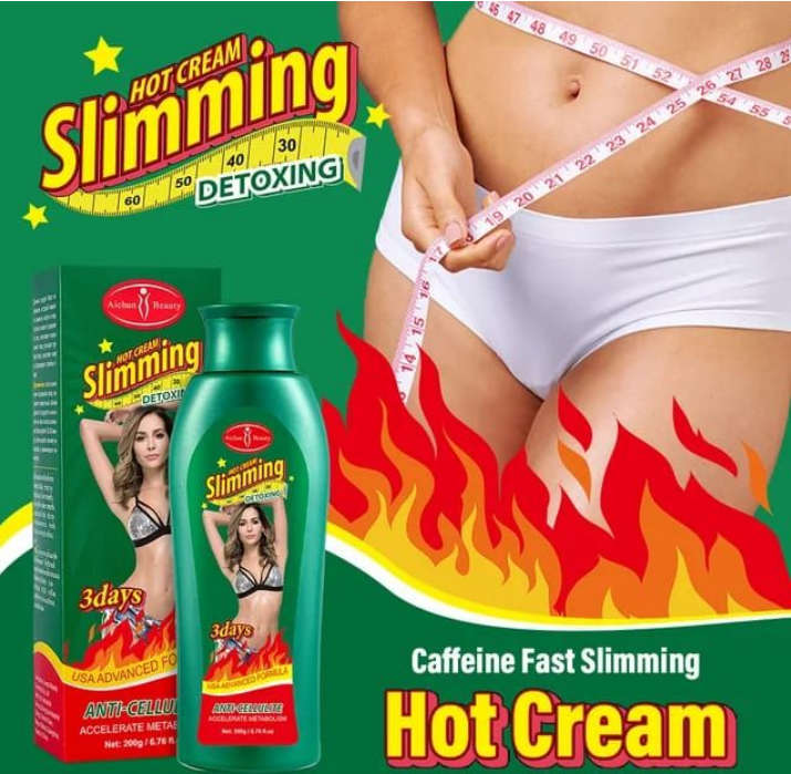 Cellulite Cream Aichun Beauty Body Shaping Fat Burning Slimming Hot Cream - Green