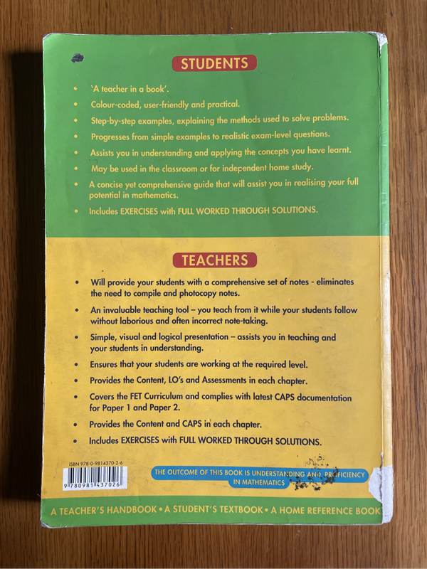 Maths Handbook & Study Guide Grade10