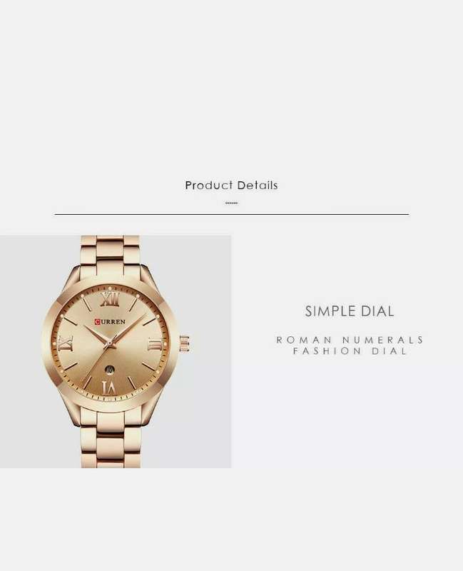 Women Watch Luxury Rose Gold Watches Office Ladies Calendar Wristwatch Gifts