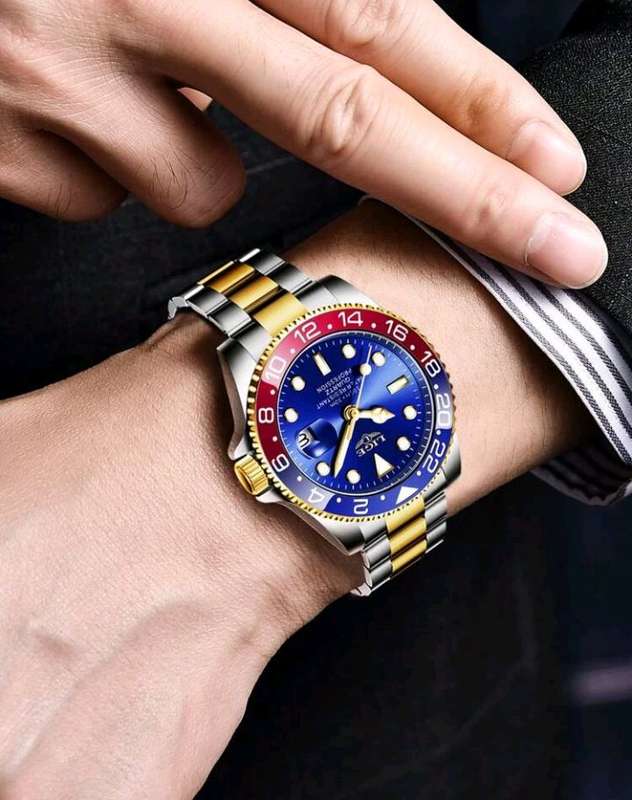 LIGE Mens Wristwatch Luxury Quartz Analogue Waterproof Sports Silver Watch