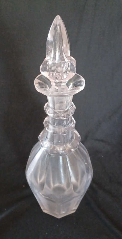 Antique Edwardian Cut Glass Decanter