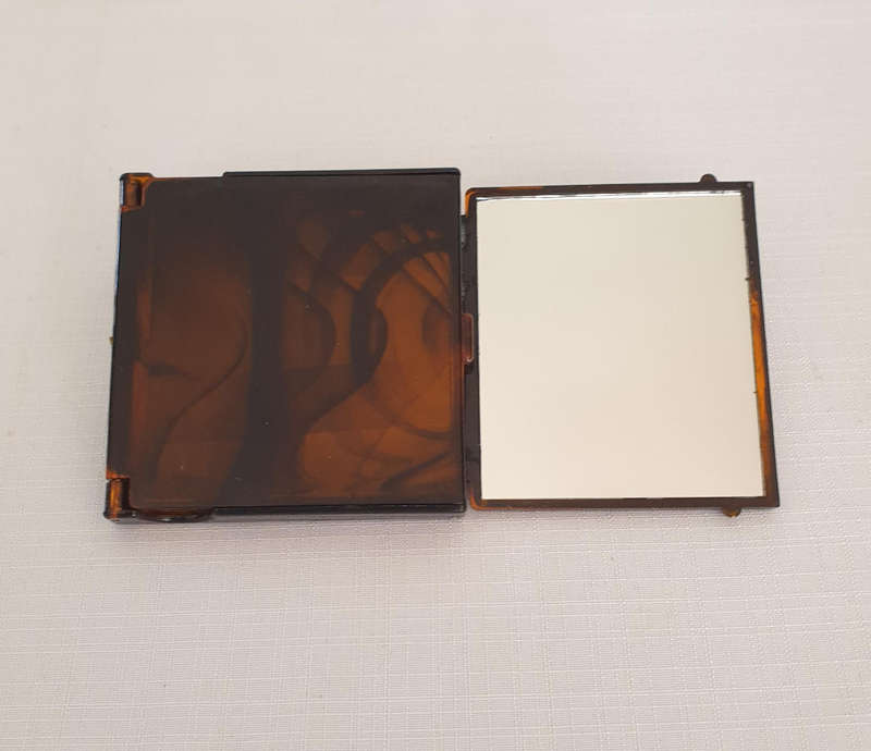 Vintage ladies bakelite faux tortoise shell compact 3 mirror set