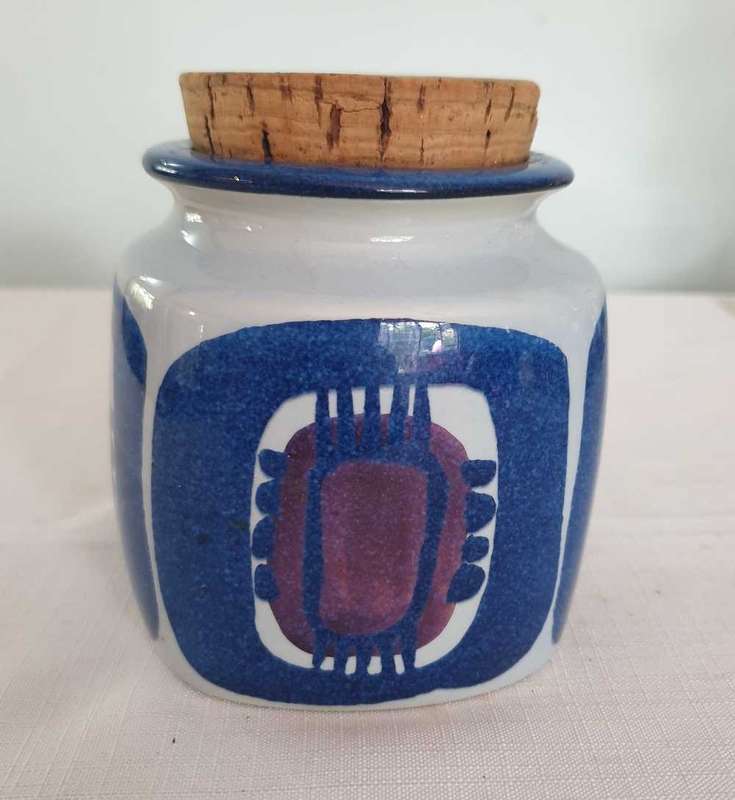 Aluminia Terena ceramic tea caddy by Inge Lisa Koefoed