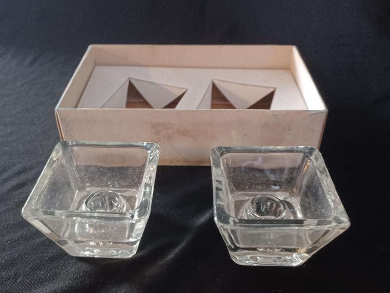 Vintage set of 2 Kastrop Holmegaard Candle Holders