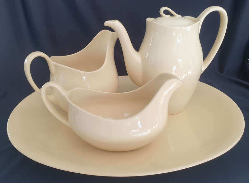 Vintage collection of stunning pale yellow Johson Bros Golden Cloud homeware