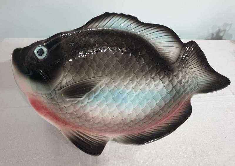 Vintage Japanese Ceramic Fish Bowl