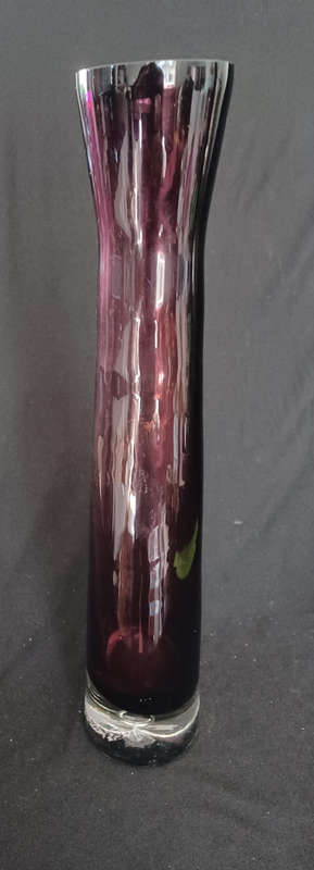 Vintage Amethyst Purple Blown Glass Vase