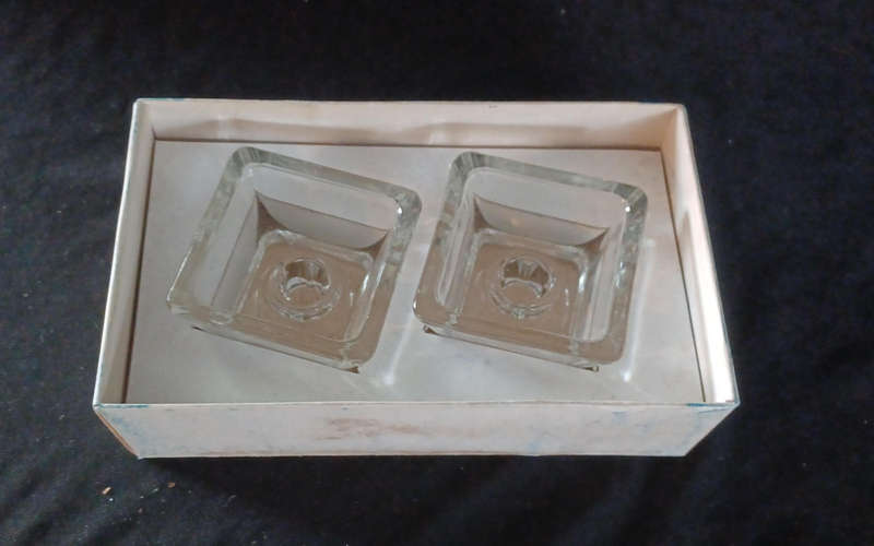 Vintage set of 2 Kastrop Holmegaard Candle Holders