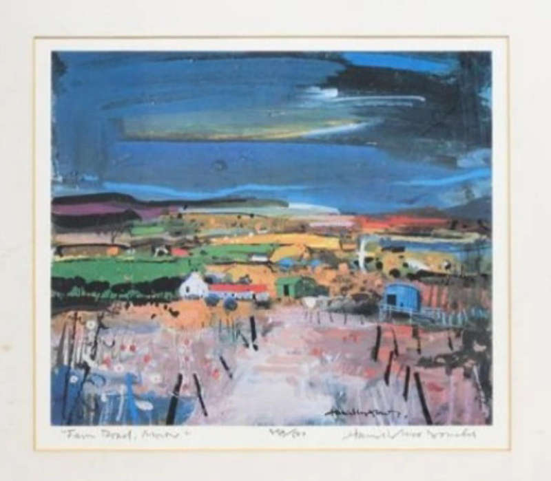 Limited print by Scottish Artist Hamish MacDonald titled Farm Road