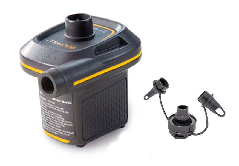 Intex Mini USB Electric Air Pump for Rapid Inflation + Nozzle Pack