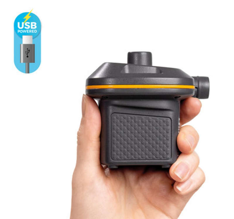 Intex Mini USB Electric Air Pump for Rapid Inflation + Nozzle Pack
