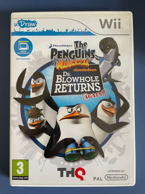 The Penguins of Madagascar Dr Blowhole Returns Again uDraw (Nintendo Wii)