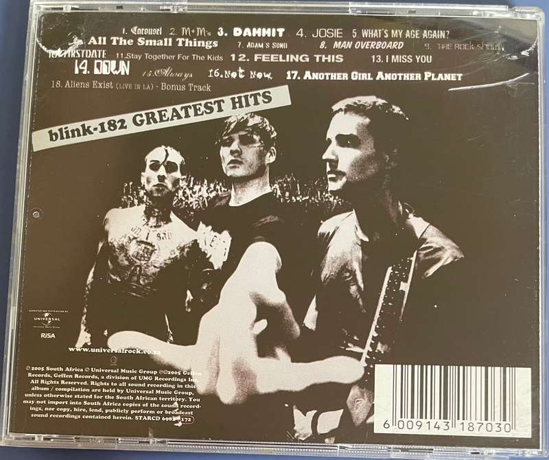 Blink 182 Greatest Hits CD