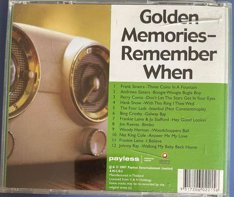 Golden Memories Remember When CD