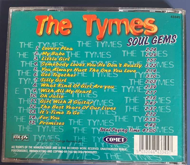 The Tymes Soul Gems CD