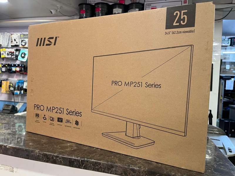 MSI Pro MP251 Computer Monitor 62.2 Cm (24.5) 1920 X 1080 Pixels Full HD LED Black New.