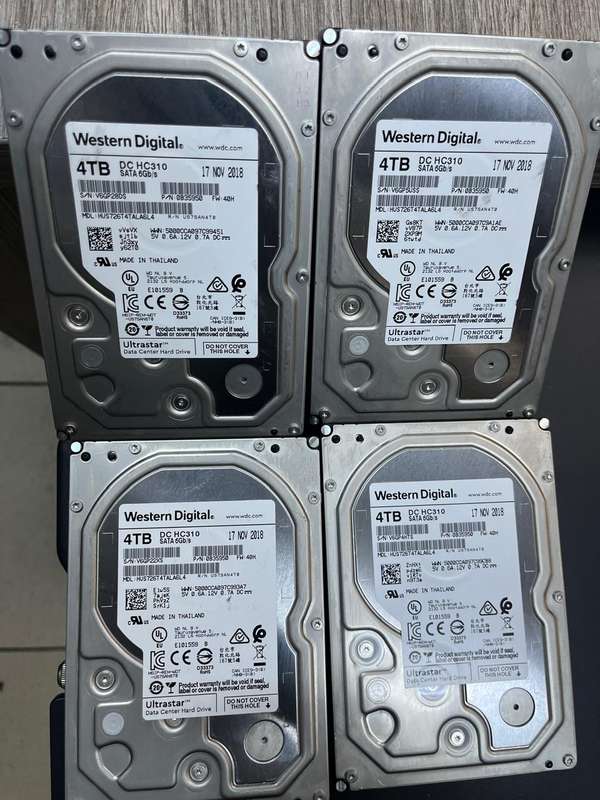 NEW WD Ultrastar DC HC310 4TB HDD 3.5" 7200RPM SATA 256MB Cache HUS726T4TALE6L4