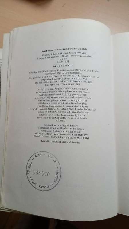 Stranger in a Strange Land  Robert by A. Heinlein 1991