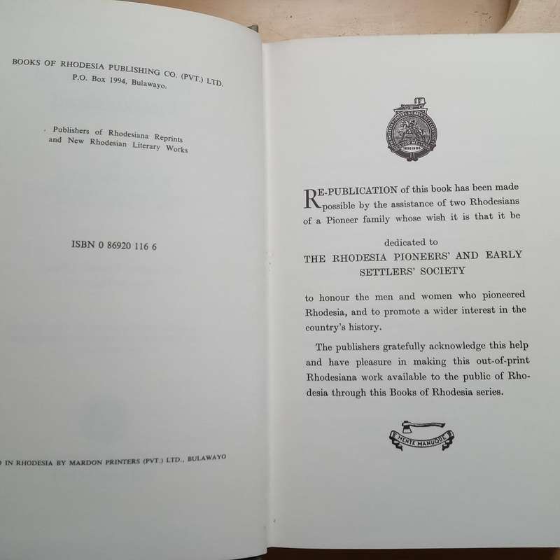 WITH RHODES IN MASHONALAND, translated from the original dutch by Jan H. Hofmeyr de Waal