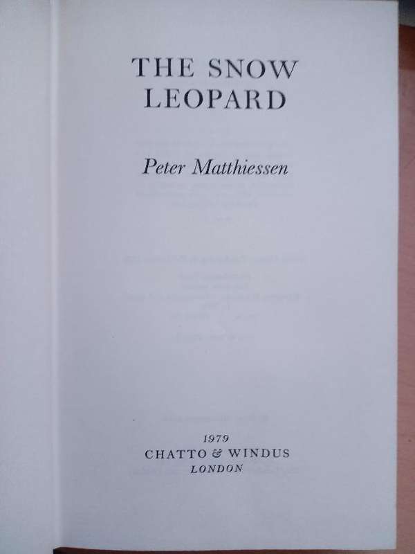 The Snow Leopard-Peter Matthiessen 1979 1st UK edition