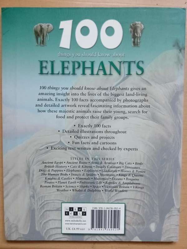 100 Things you should know about Elephants (de la Bedoyere)