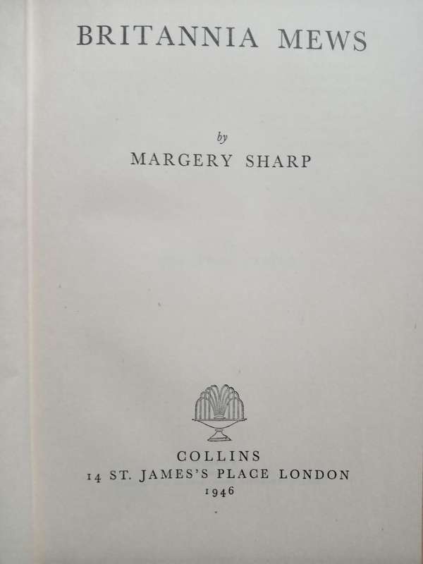 Britannia Mews-Margery Sharp 1946
