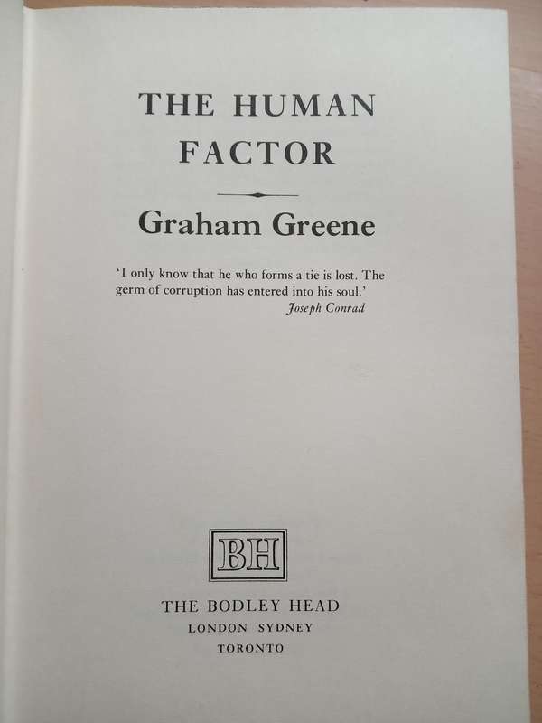 The Human Factor - Graham Greene 1st ed. 1978