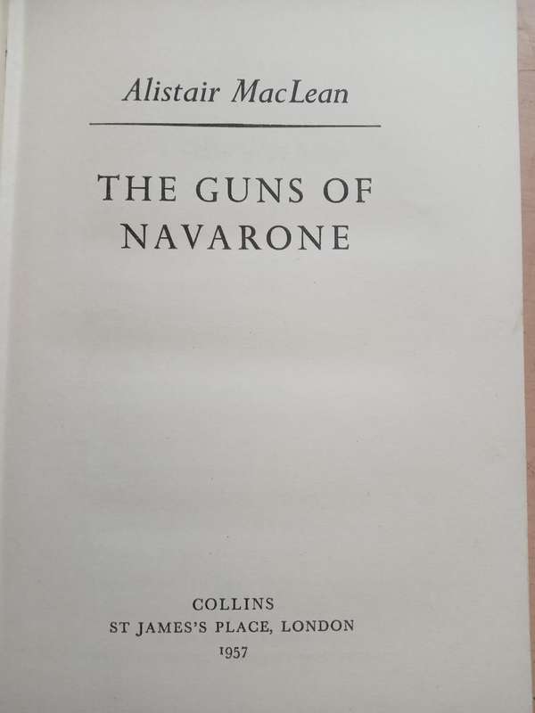 The Guns of Navarone-Alistair Maclean-1st Edition 1957
